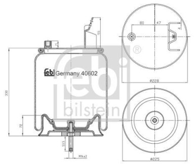 Пневмоподушка FEBI BILSTEIN 40602