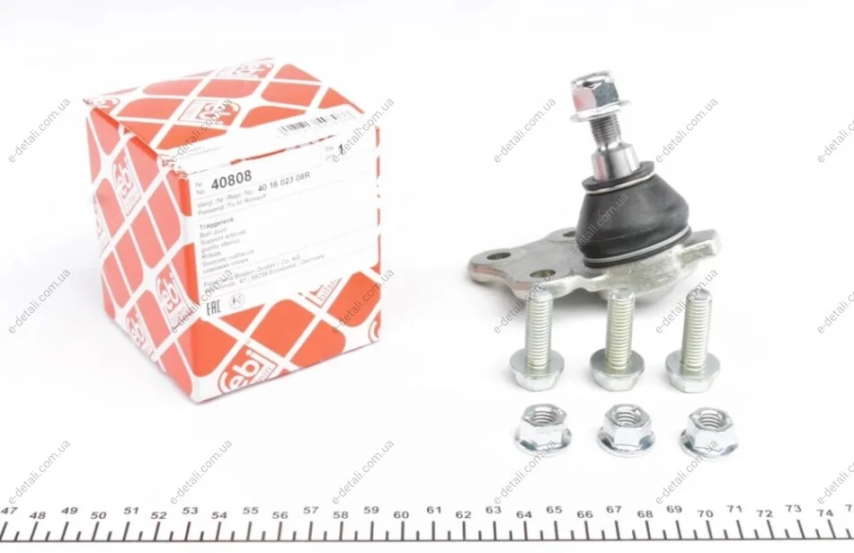 Опора кульова (передня/знизу) Dacia Duster/Renault Duster 1.2-2.0 10- FEBI BILSTEIN 40808 (фото 1)