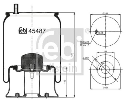 Пневмоподушка FEBI BILSTEIN 45487