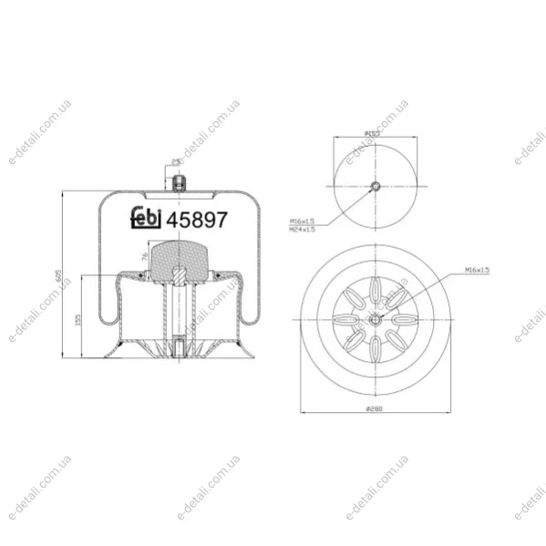 Пневмоподушка FEBI BILSTEIN 45897 (фото 1)