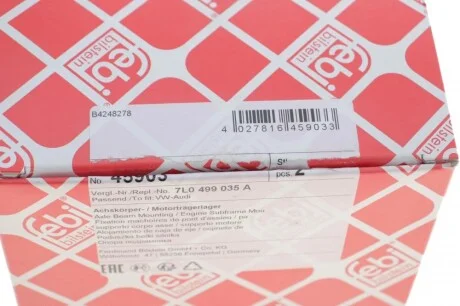 Сайлентблок балки (передней) Audi Q7/Porsche Cayenne FEBI BILSTEIN 45903