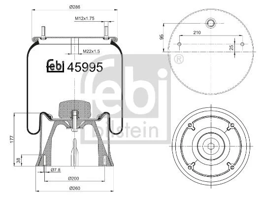 Подушка амортизуюча FEBI BILSTEIN 45995 (фото 1)