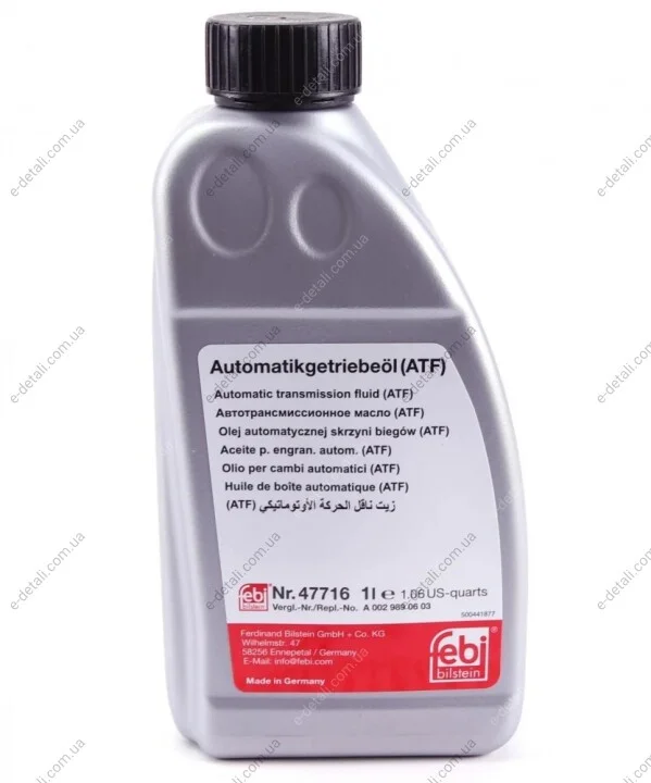 Масло АКПП ATF (1L) (желтое) (MB 236.16/MB236.17) FEBI BILSTEIN 47716 (фото 1)