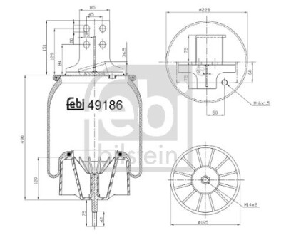 Подушка амортизуюча FEBI BILSTEIN 49186