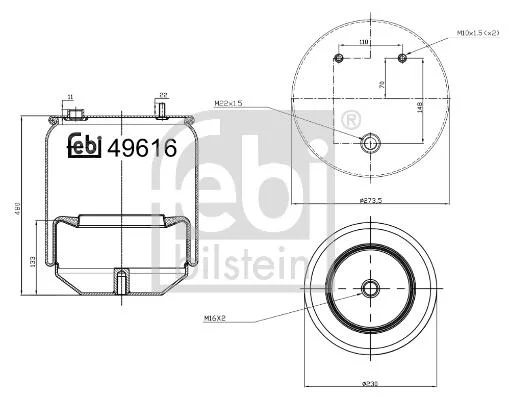 Подушка амортизуюча FEBI BILSTEIN 49616 (фото 1)