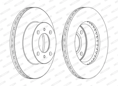 Тормозной диск FERODO DDF1005C
