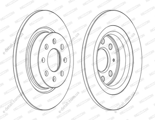 Диск тормозной FERODO DDF1299C (фото 1)