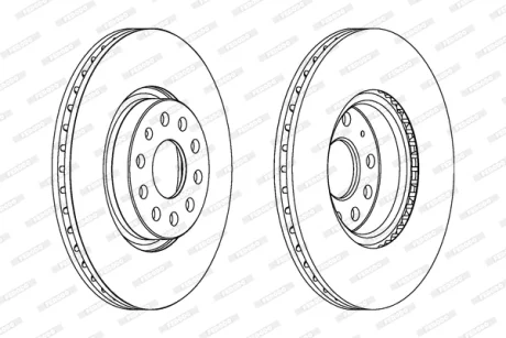 Тормозной диск FERODO DDF1305C