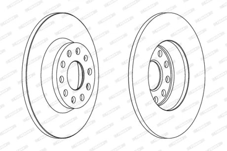 Тормозной диск FERODO DDF1306C