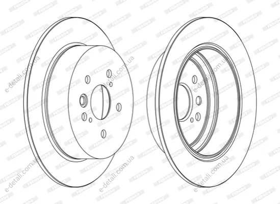 Тормозной диск FERODO DDF1486C (фото 1)