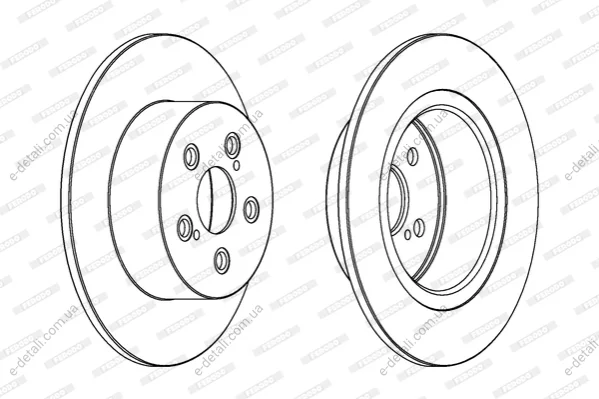 Диск тормозной FERODO DDF1556C (фото 1)