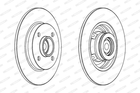 Гальмівний диск з підшипником FERODO DDF15611