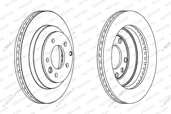 Тормозной диск FERODO DDF1580C (фото 1)