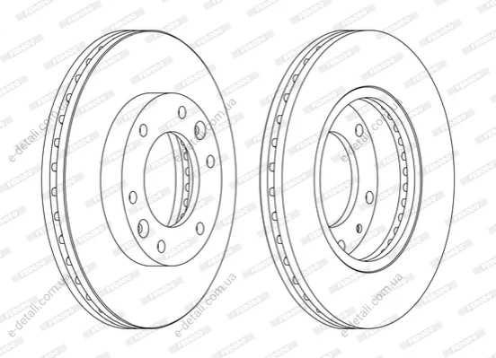 Диск тормозной FERODO DDF1612C (фото 1)