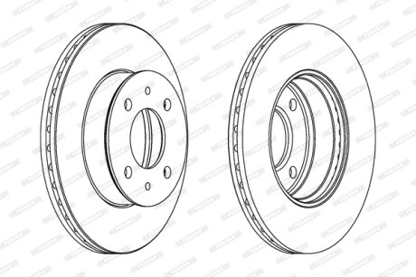 Диск гальмівний FERODO DDF1632C