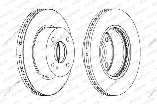 Тормозной диск FERODO DDF1740C (фото 1)