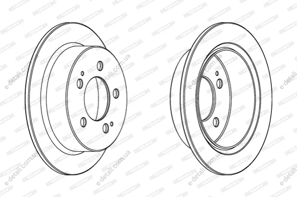 Диск тормозной FERODO DDF1753C (фото 1)