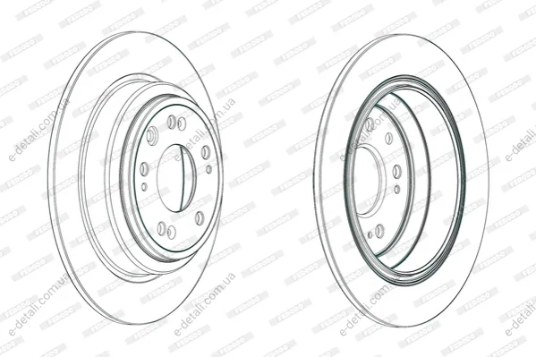 Тормозной диск FERODO DDF1778C (фото 1)