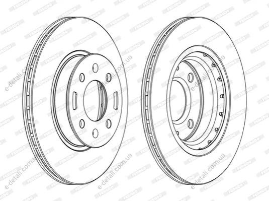 Диск тормозной FERODO DDF1840C (фото 1)