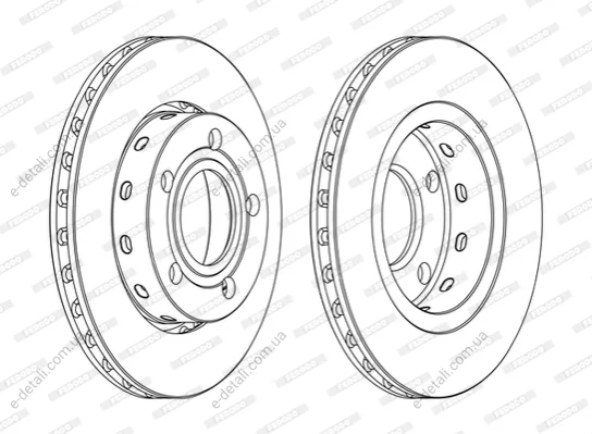 Диск тормозной FERODO DDF1887C (фото 1)