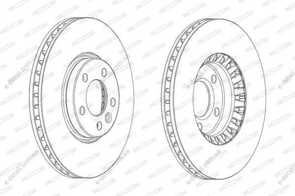 Диск тормозной FERODO DDF2182C-1 (фото 1)