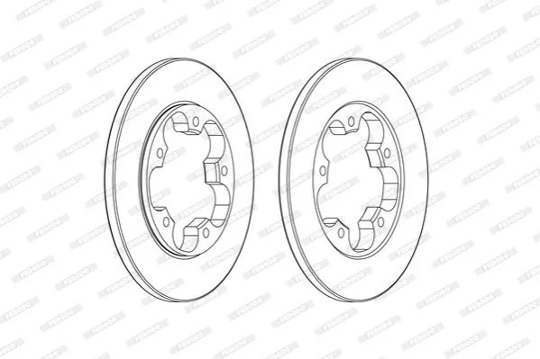 Диск тормозной FERODO DDF2484C (фото 1)