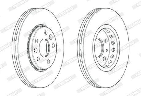 Тормозной диск FERODO DDF2507C