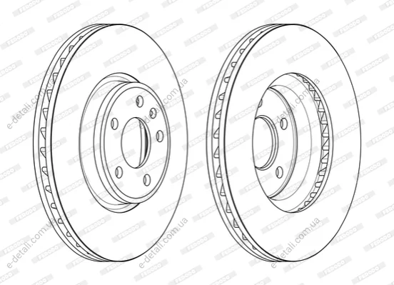 Диск тормозной FERODO DDF2596C-1 (фото 1)