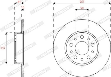 Тормозной диск FERODO DDF2777C