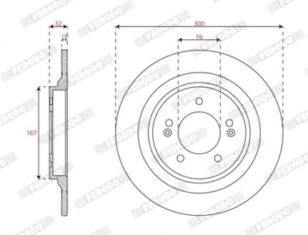 Диск гальмівний FERODO DDF3099C