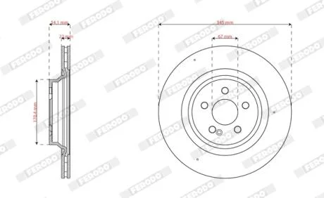 Диск гальмівний FERODO DDF3204C