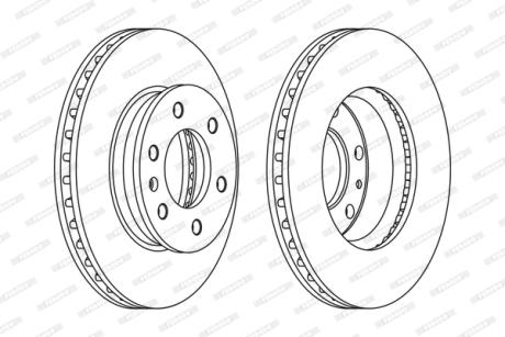 Диск тормозной FERODO FCR310A (фото 1)