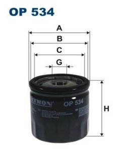 Фільтр масляний FILTRON OP534