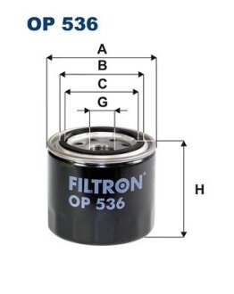 Фільтр масляний FILTRON OP536