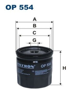 Фільтр масляний FILTRON OP554