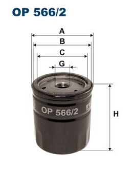 Масляний фільтр FILTRON OP566/2