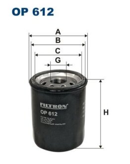 Фільтр масляний FILTRON OP612