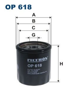 Фільтр масляний FILTRON OP618