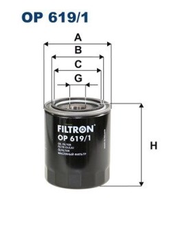 Масляный фильтр FILTRON OP619/1