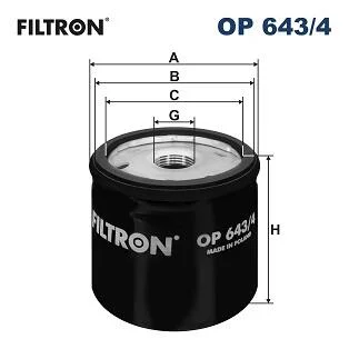 Масляний фільтр FILTRON OP643/4