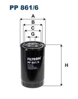 Фільтр палива FILTRON PP8616