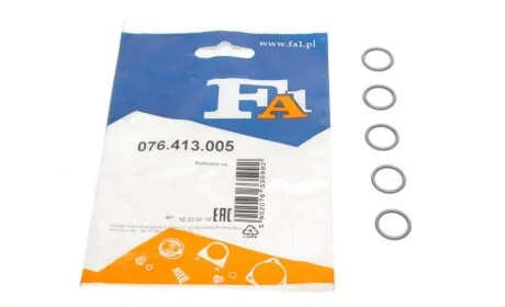 Прокладка радиатора масляного BMW 3 (E90/F30/F80)/5 (E60)/7 (E65/E66/E67) 96-15 N54/N55(к-кт 5шт) Fischer Automotive One (FA1) 076.413.005