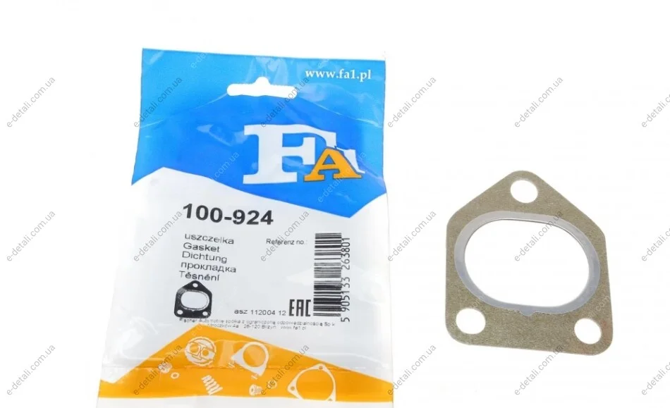 Прокладка турбіни BMW 3 (E36/E46)/ 5 (E34/E39)/ 7 (E38)/ X5 (E53) 1.8-3.0d -05 Fischer Automotive One (FA1) 100-924 (фото 1)