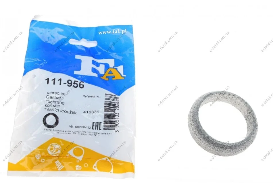 Прокладка трубы выхлопной Audi 80/90 1.6 TD 86-91 (51x65x16.6) (кольцо) Fischer Automotive One (FA1) 111-956 (фото 1)