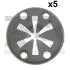 Шайба фиксирующая (к-кт 5шт) VW Caddy II/III/Crafter 30-35/30-50/Golf II/III/IV/V/VI/Jetta II 80- Fischer Automotive One (FA1) 11-40111.5 (фото 1)
