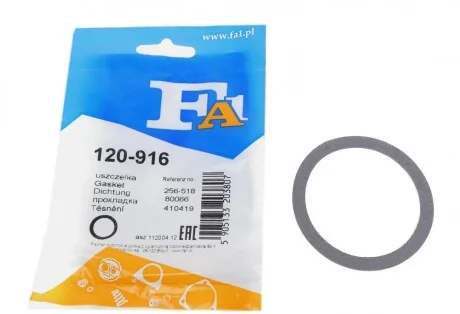 Прокладка трубы выхлопной Opel Astra/Vectra 1.7/1.9 CDTI 94- (57.5x70) (кольцо) Fischer Automotive One (FA1) 120-916
