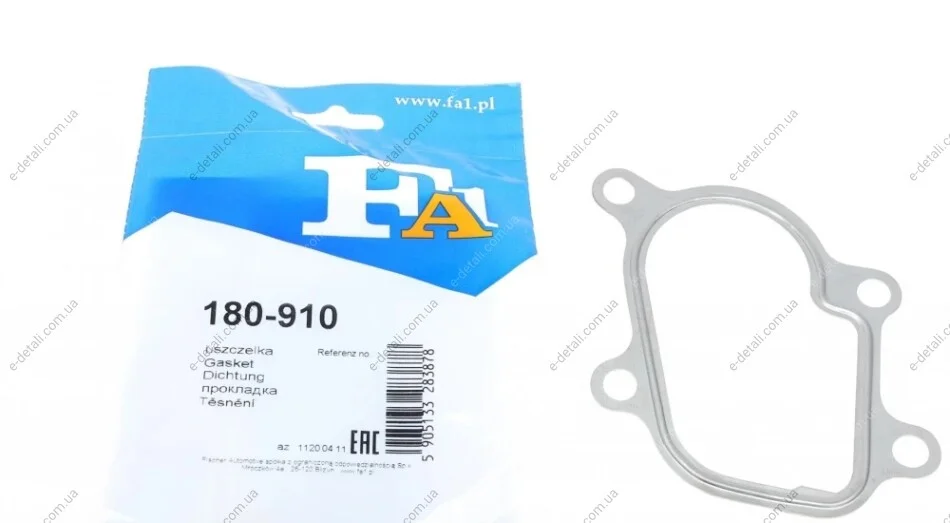 Прокладка труби вихлопної VW LT 2.8 TDI 97-02 Fischer Automotive One (FA1) 180-910 (фото 1)
