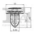 Клипса крепления обшивки (к-кт 5шт) Toyota Avensis/Camry/Corolla/Yaris 00- Fischer Automotive One (FA1) 21-40035.5 (фото 2)