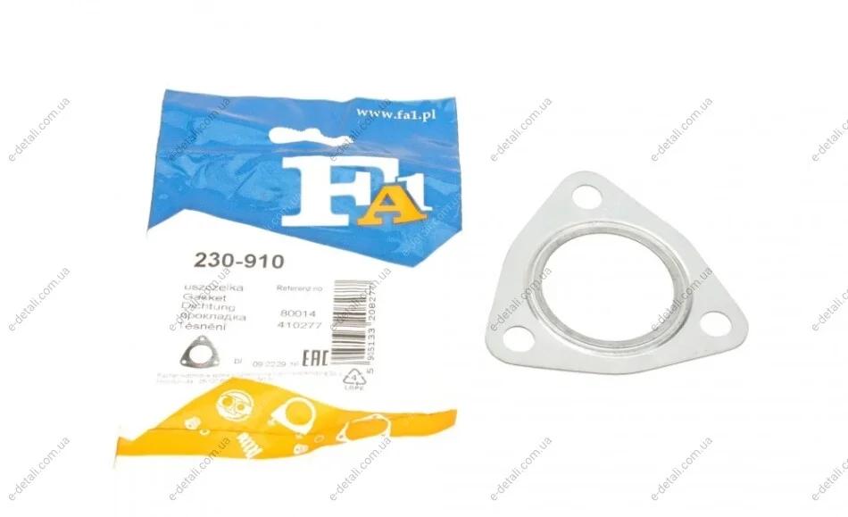 Прокладка трубы выхлопной Citroen Saxo/Nissan Micra II/Peugeot 106 I-II 91-03 Fischer Automotive One (FA1) 230-910 (фото 1)