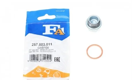 Болт слива масла + шайба Iveco Eurocargo/EuroTrakker 91-15 (M22x1.5) Fischer Automotive One (FA1) 257.803.011